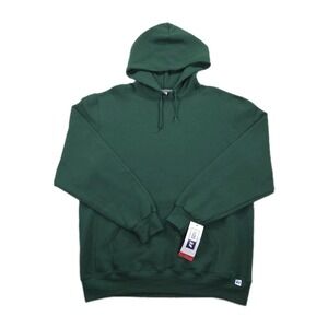 Vintage Russell Athletic Hoodie Mens XL Sweatshirt Y2K Green